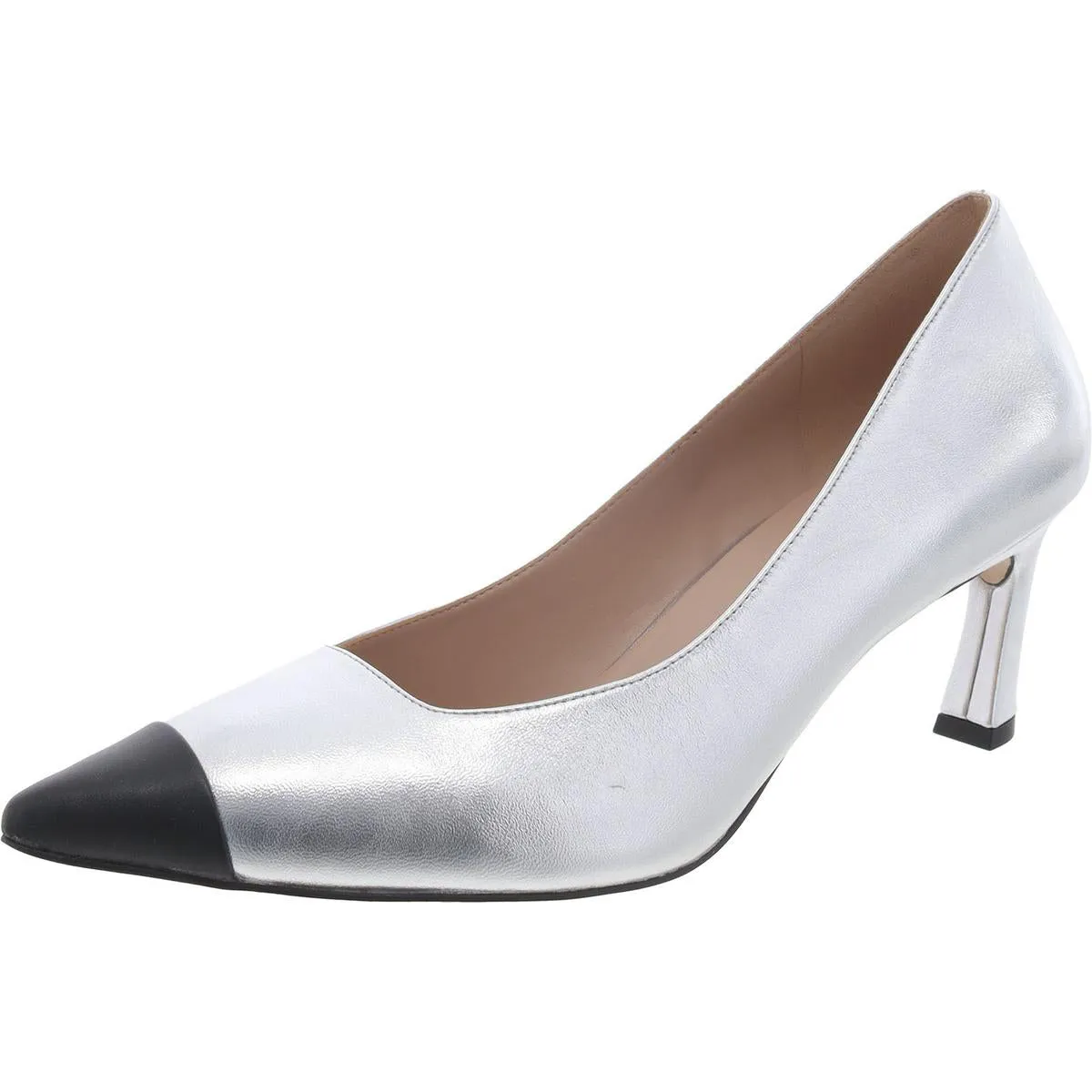27 Edit Womens Mara Leather Pointed Toe Pumps