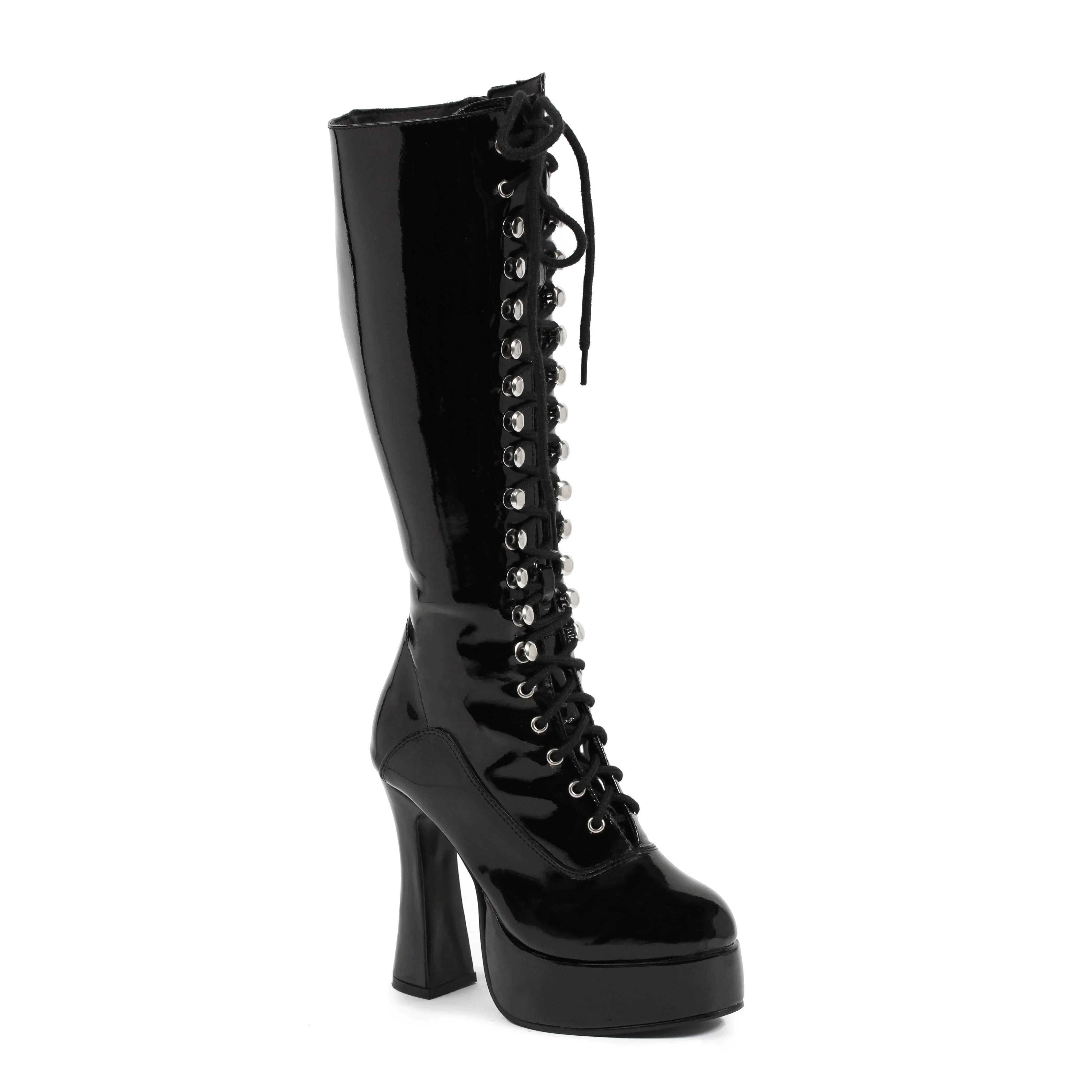5 Heel Knee Boots With Zipper
