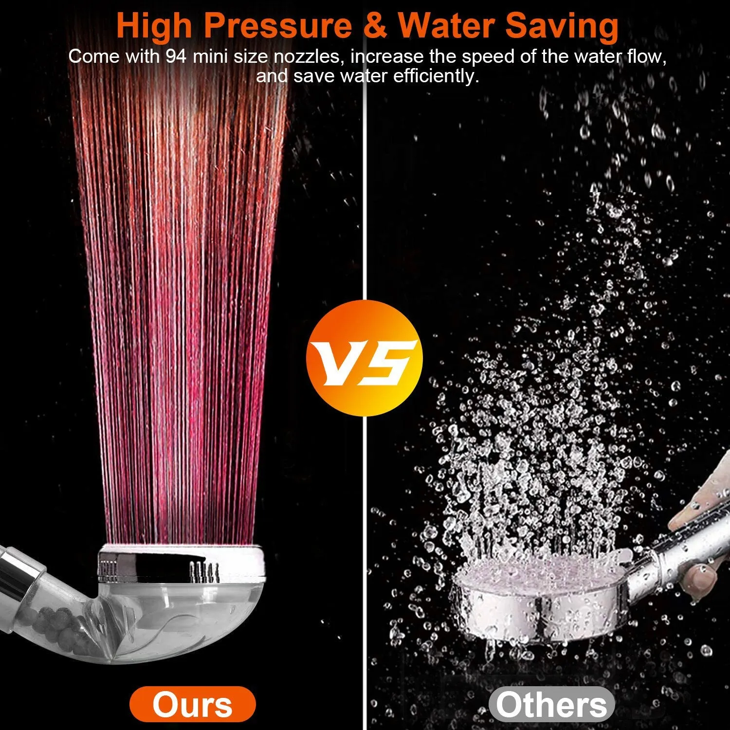 7 Color Changing Light Handheld Shower Head