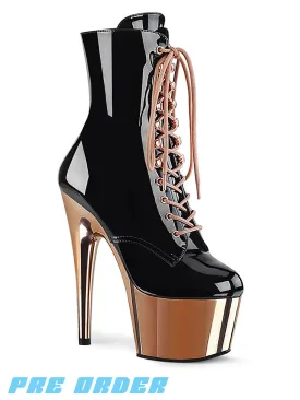 ADORE-1020 - BLACK PATENT & ROSE GOLD CHROME ✰ PRE ORDER ✰