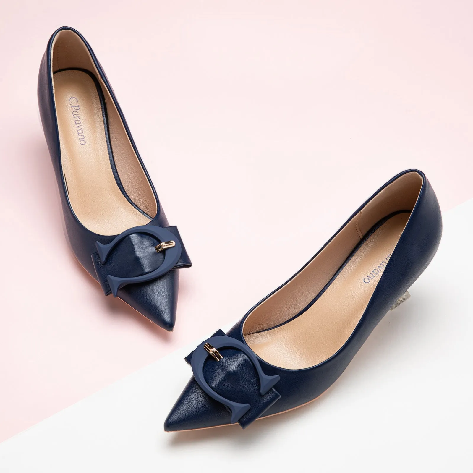 C Buckle Pumps (Olivia) Navy