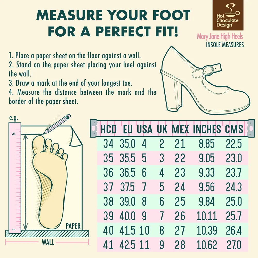 Chocolaticas® High Heels Lingerie Women's Mary Jane Pump