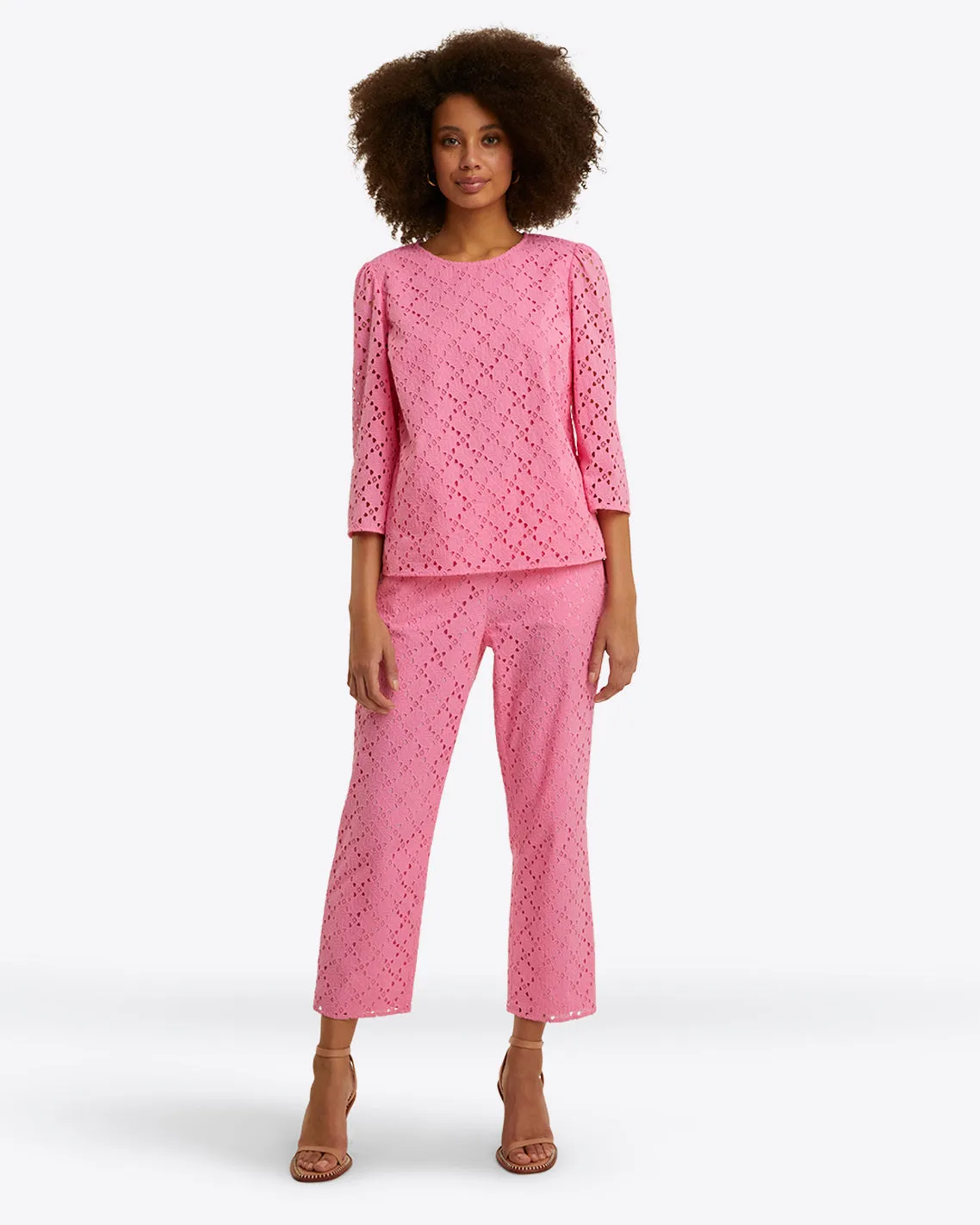 Claire Top in Eyelet
