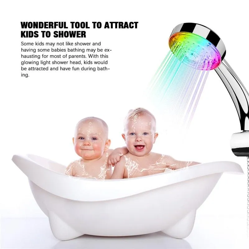 Color Changing Shower Head Led Light Glowing Automatic Color Changing