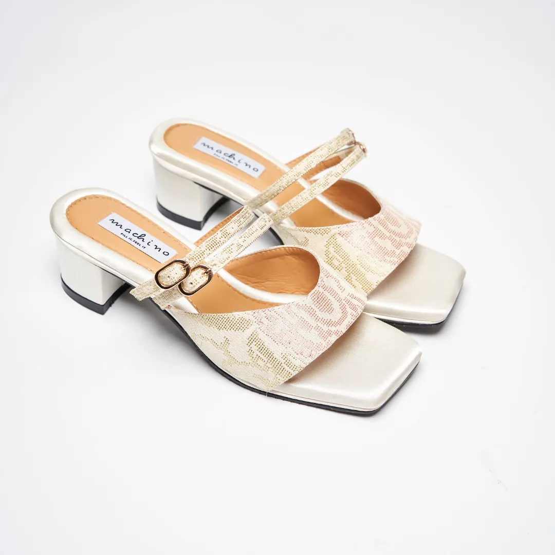 Darling Dahlia Heels in Songket
