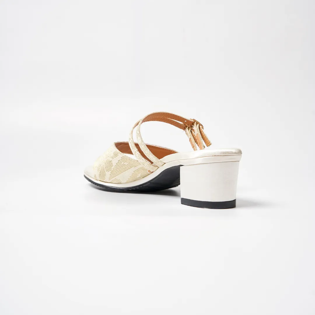 Darling Dahlia Heels in Songket