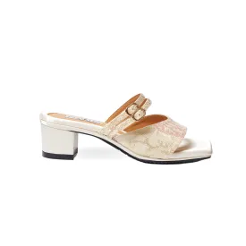 Darling Dahlia Heels in Songket