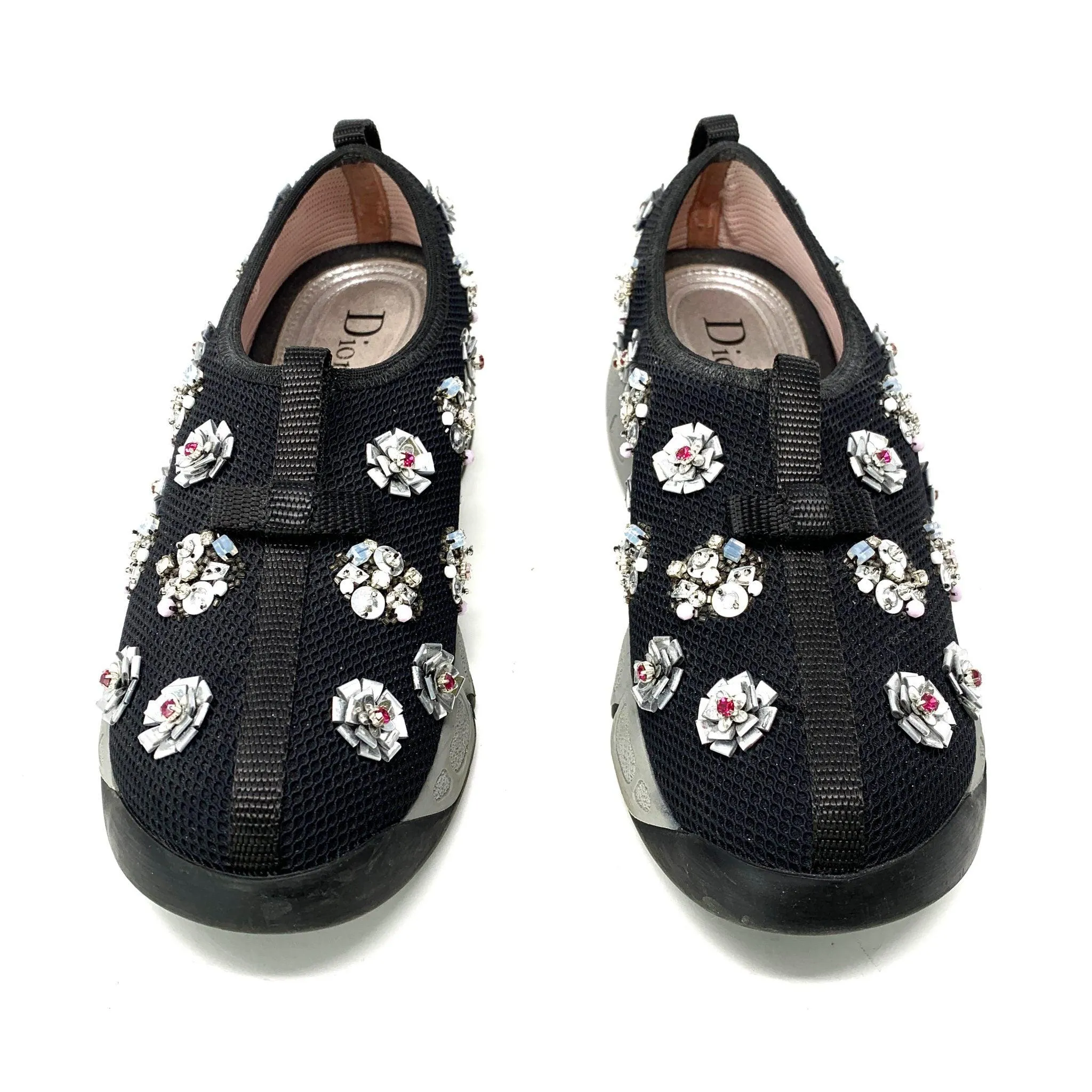 Dior Black Mesh Fusion Embellish Sneakers 35.5