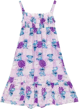 Disney Girls Smocked Maxi Dress Toddler to Big Kid Sizes (4-16)