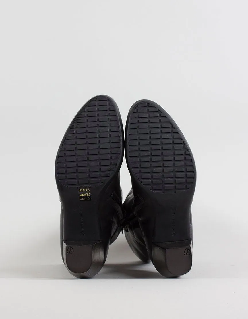G Star Raw Black Leather Calf Height Round Toe Boots - 40 IT | 10 US