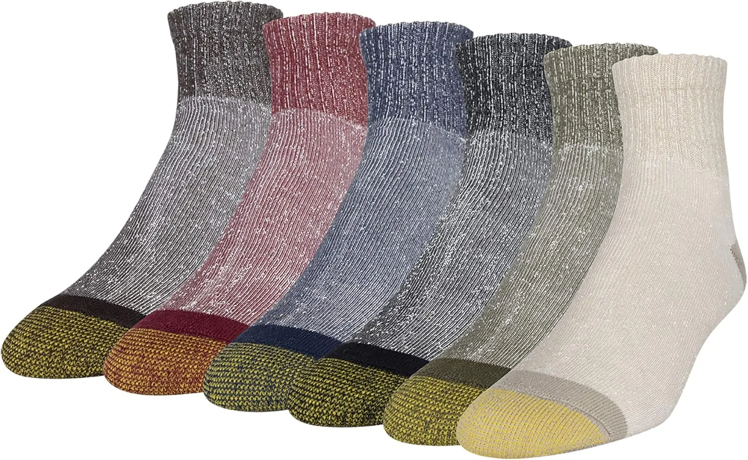 GOLDTOE Men's 656P Cotton Ankle Athletic Socks, Multipairs