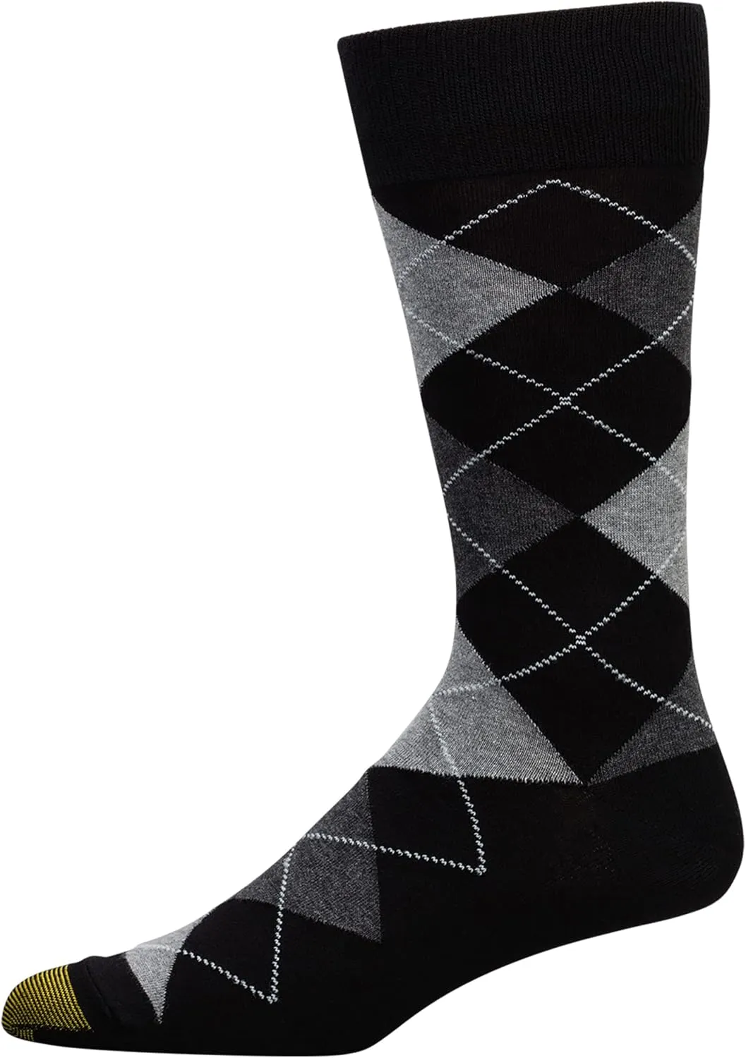 GOLDTOE Men's Carlyle Argyle Crew Dress Socks, 3-Pairs