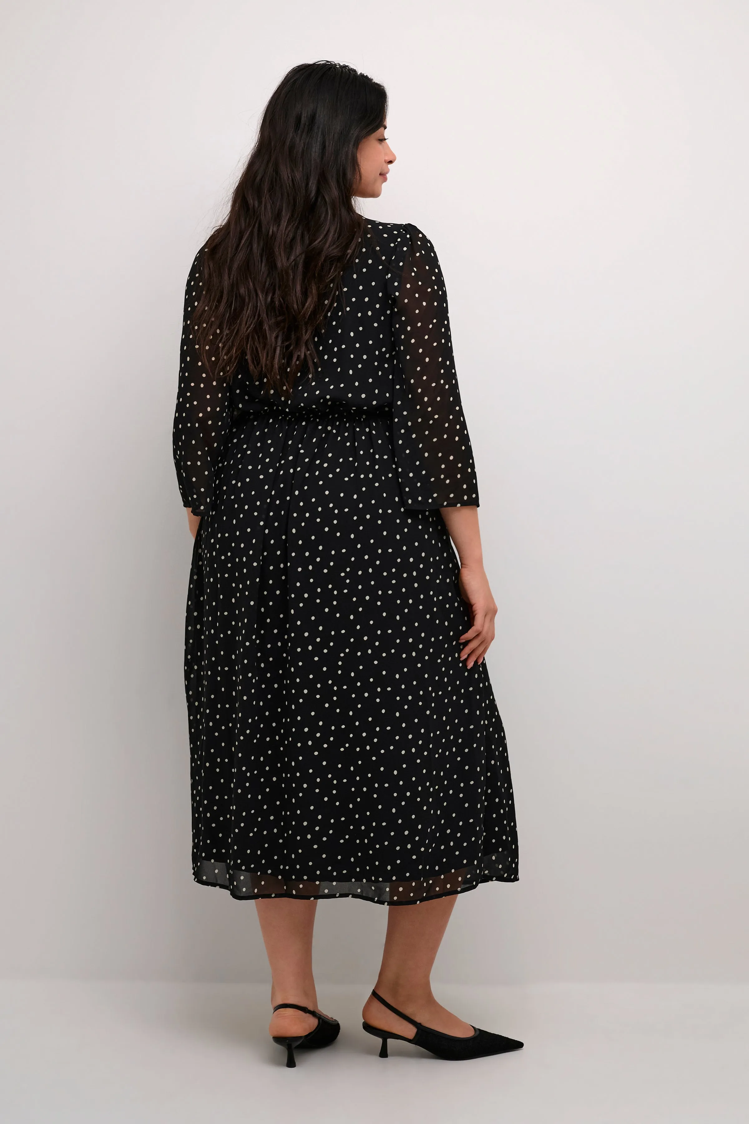 Kaffe Curve Sallie Dress in Black/White