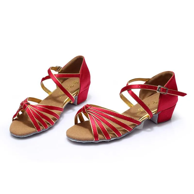 Kids  Satin  Heels Latin With Buckle Dance Shoes/Ballroom Shoes