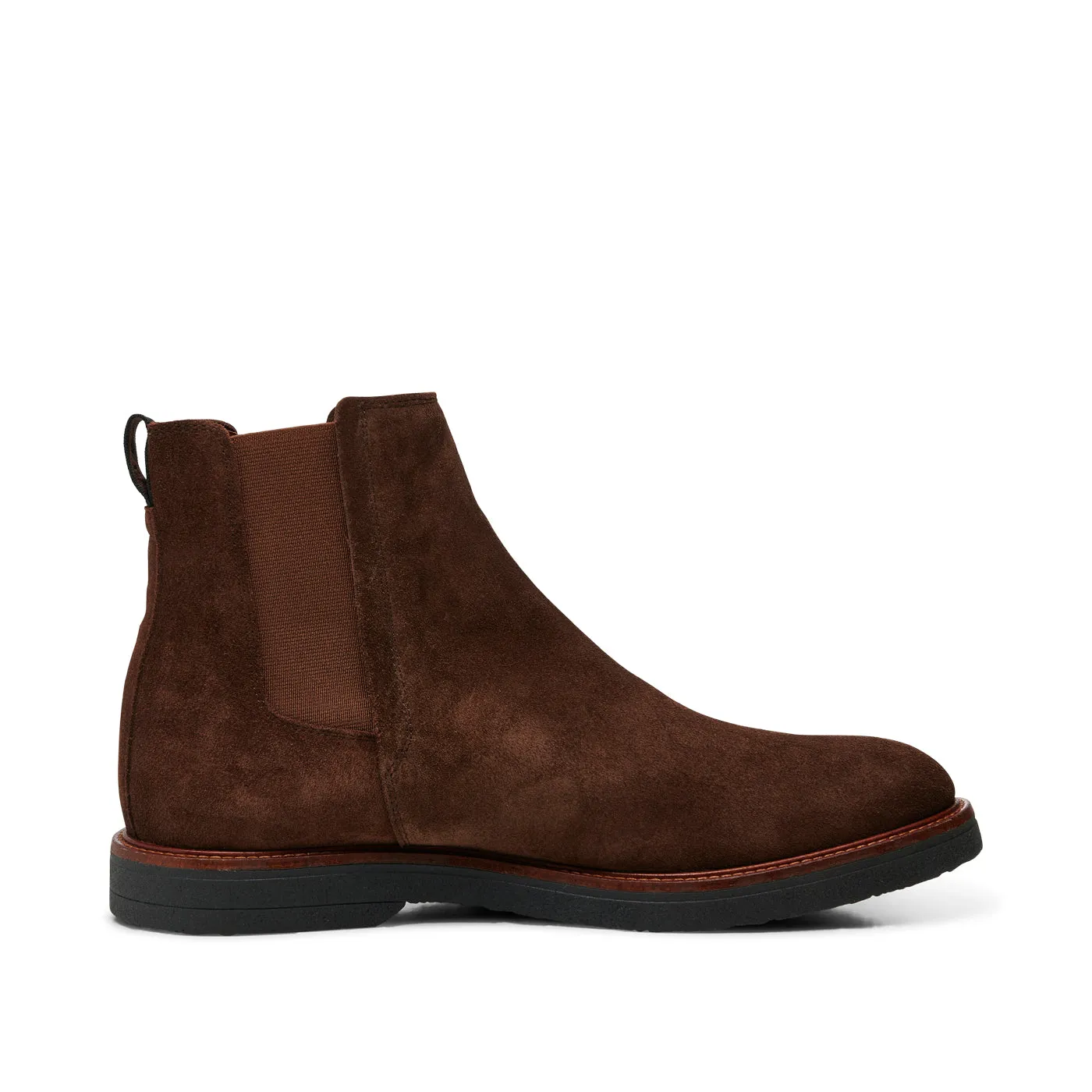 Kip chelsea boot suede - CHOCOLATE
