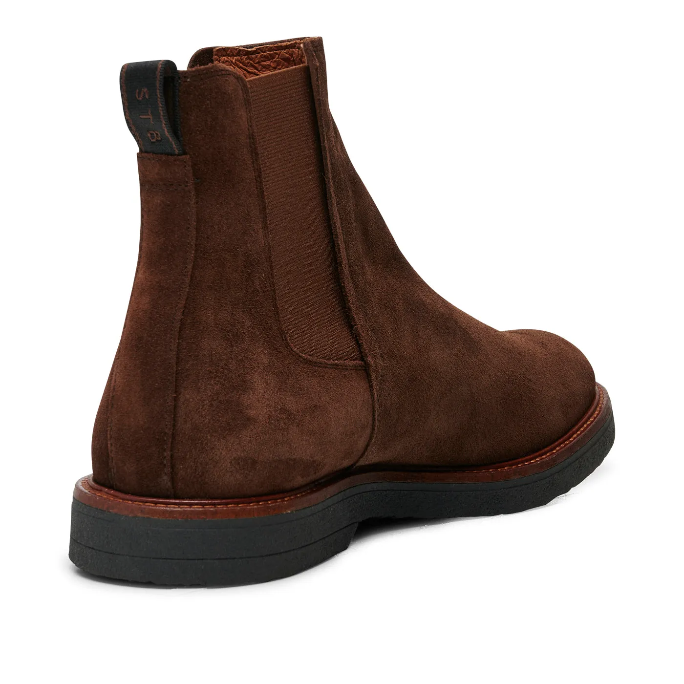 Kip chelsea boot suede - CHOCOLATE