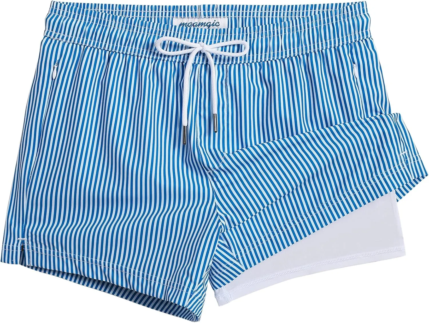 maamgic Mens Swim Trunks with Compression Liner Short Stretch Mens Bathing Suit Quick Dry Swimming Trunks Swimsuit