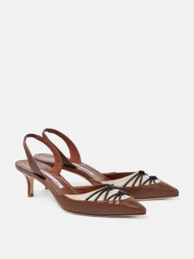 Maretsli 50 leather slingback pumps