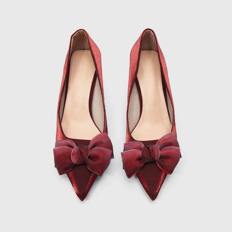 Pointy Toe Pumps Red