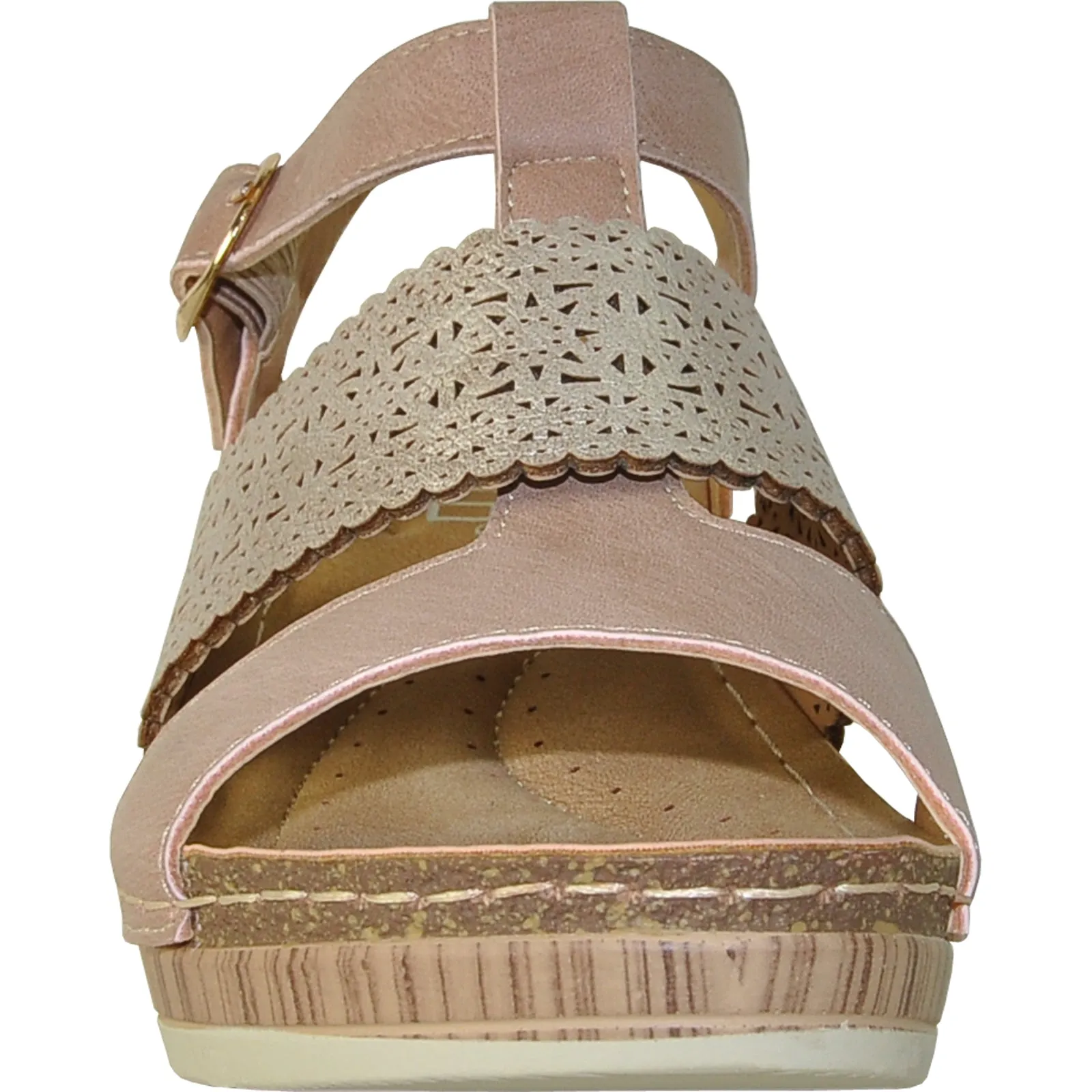 VANGELO Women Sandal FAITH Wedge Sandal Pink